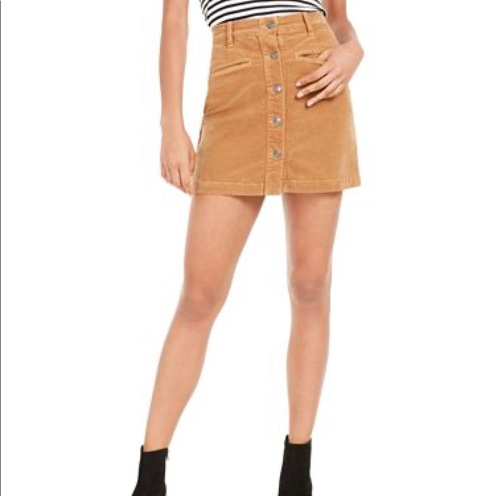 7 for all mankind corduroy mini skirt